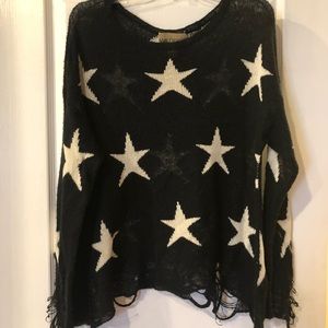 Wildfox star distressed sweater